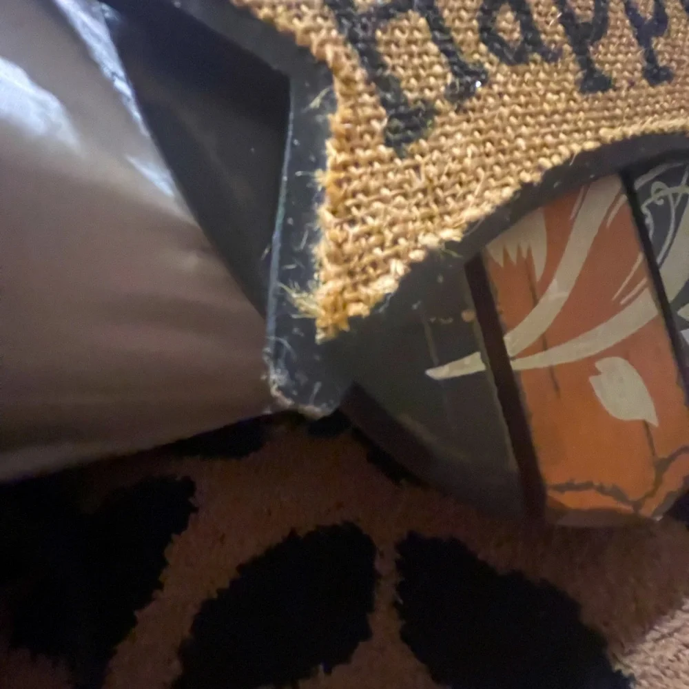 Wooden Slat Pumpkin Sign burlap - Picture 2 of 6